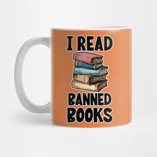 i read banned book, shirt about reading books Mug